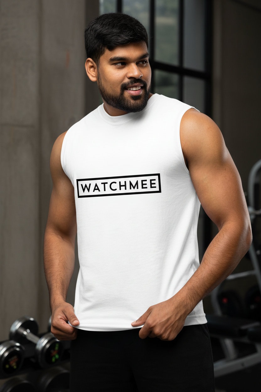 WATCHMEE Large Logo Muscle Shirt